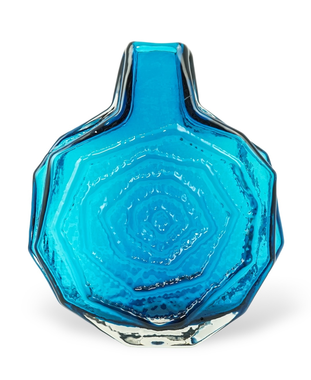 Whitefriars: A Textured range 'Banjo' vase designed by Geoffrey Baxter